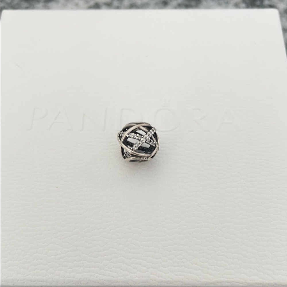 Authentic Pandora Sterling Silver 925 Charm with Crystals